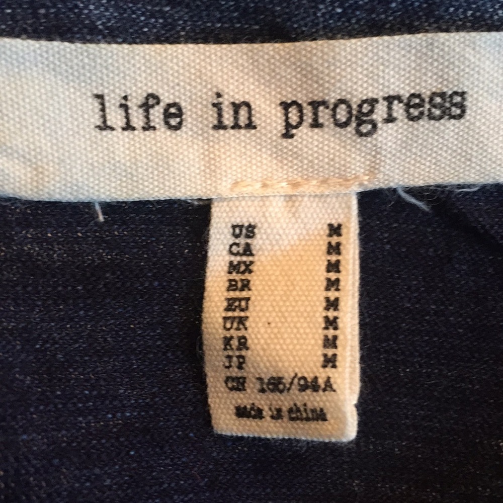 Life In Progress Asymmetrical Navy Tank - Picture 3 of 5